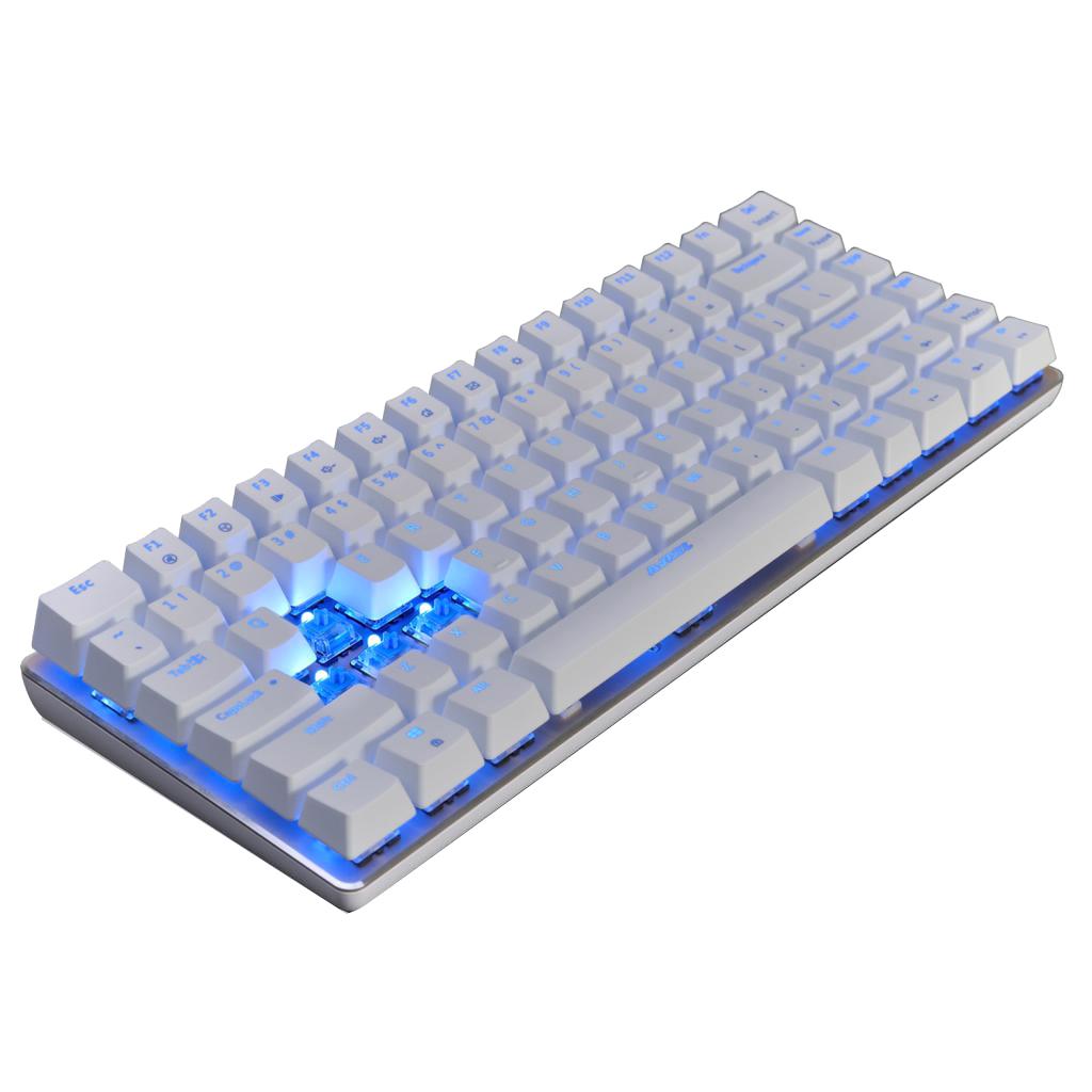 Gaming Keyboard Mechanical Wired Keyboard Backlight keyboard 82-Keys White - intl