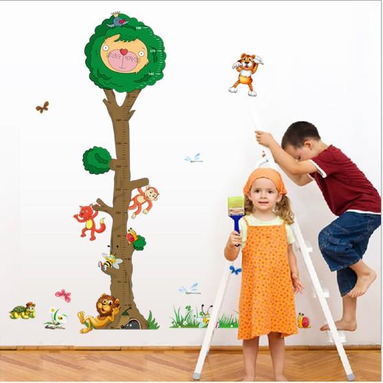 Decal thước đo cây xanh cho bé
