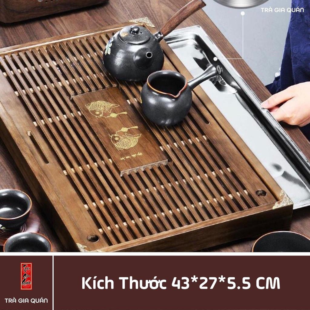 Khay Trà Tre Cao Cấp Chữ Nhật Trung Kích Thước 43*27*5.5 KT 27