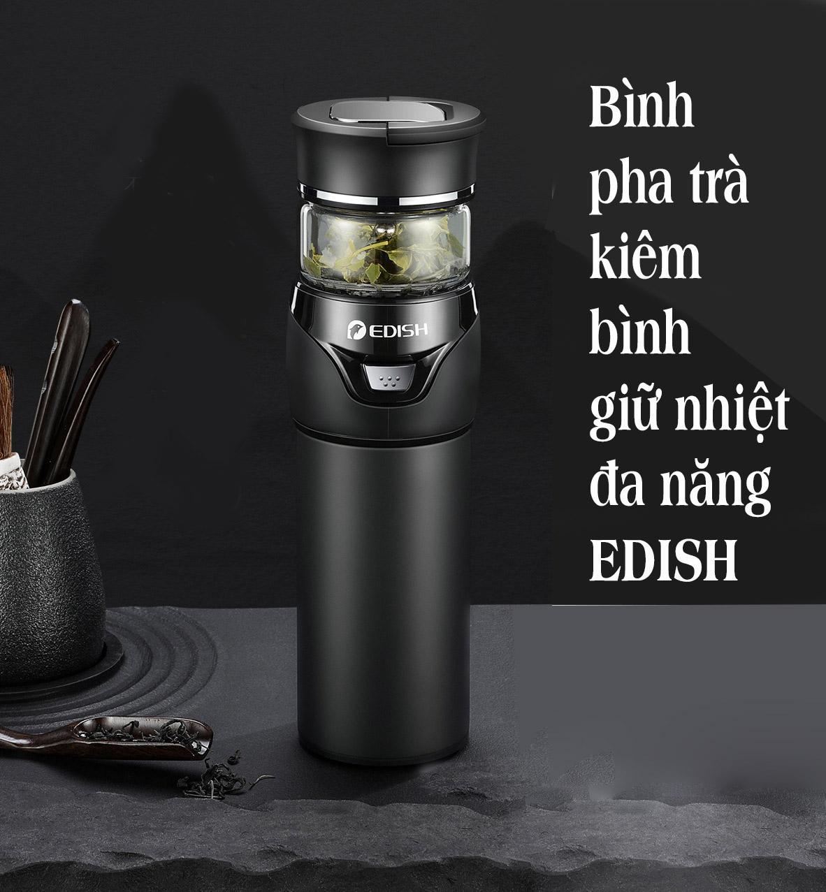 Bình Pha Trà Kiêm Giữ Nhiệt Đa Năng Edish Dung Tích 450ml - HÀNG CHÍNH HÃNG, Công Nghệ Đức, Giữ Nhiệt Lâu