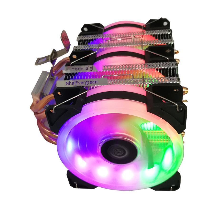 Giá rẻ nhất 4 ống dẫn nhiệt tháp đôi tản nhiệt CPU ống đồng quạt cpu 9 cm cho nền tảng Intel AMD 1151