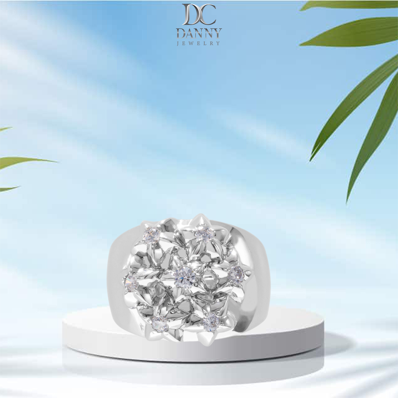 Nhẫn Nữ Danny Jewelry Bạc 925 Đính 7 Sao Đá CZ Xi Rhodium SPLRA980
