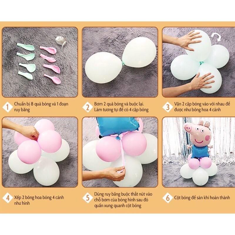 Set Trang Trí Sinh Nhật Happy Birthday + 50 Bóng Bay Siêu Đáng Yêu BB23