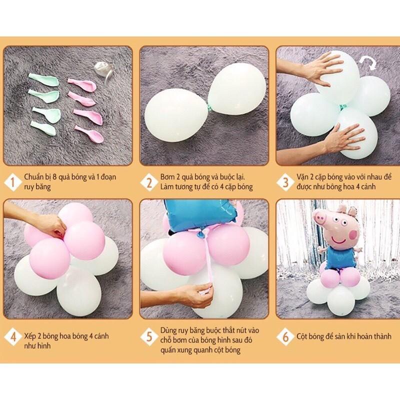 Set Sinh Nhật Ngựa Pony,Combo Trang Trí Sinh Nhật Ngựa Xanh, Hồng Tặng Kèm 5 Bóng Bay,Bơm,Băng Keo BB71