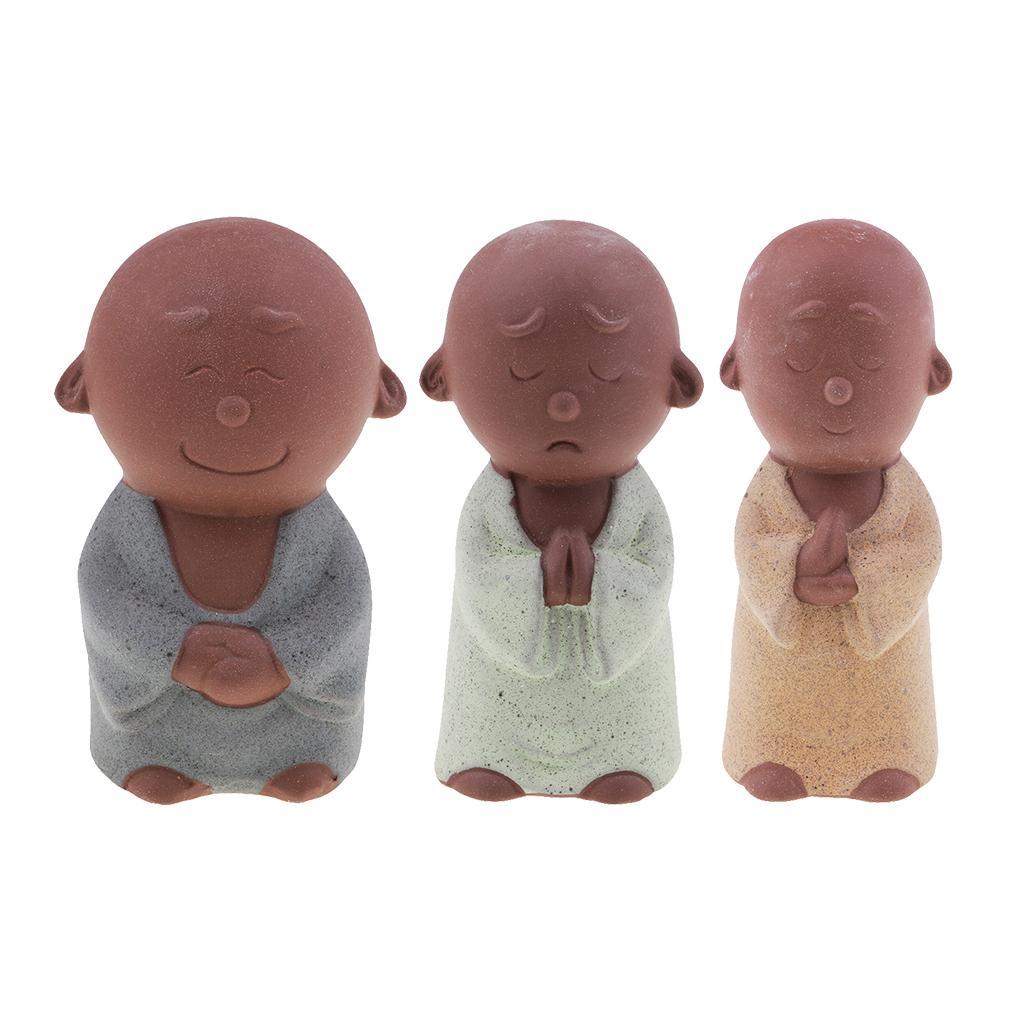 Ceramic Tea Pet Desktop Decoration Lovely Buddha Little Monk Sand Tea Pet