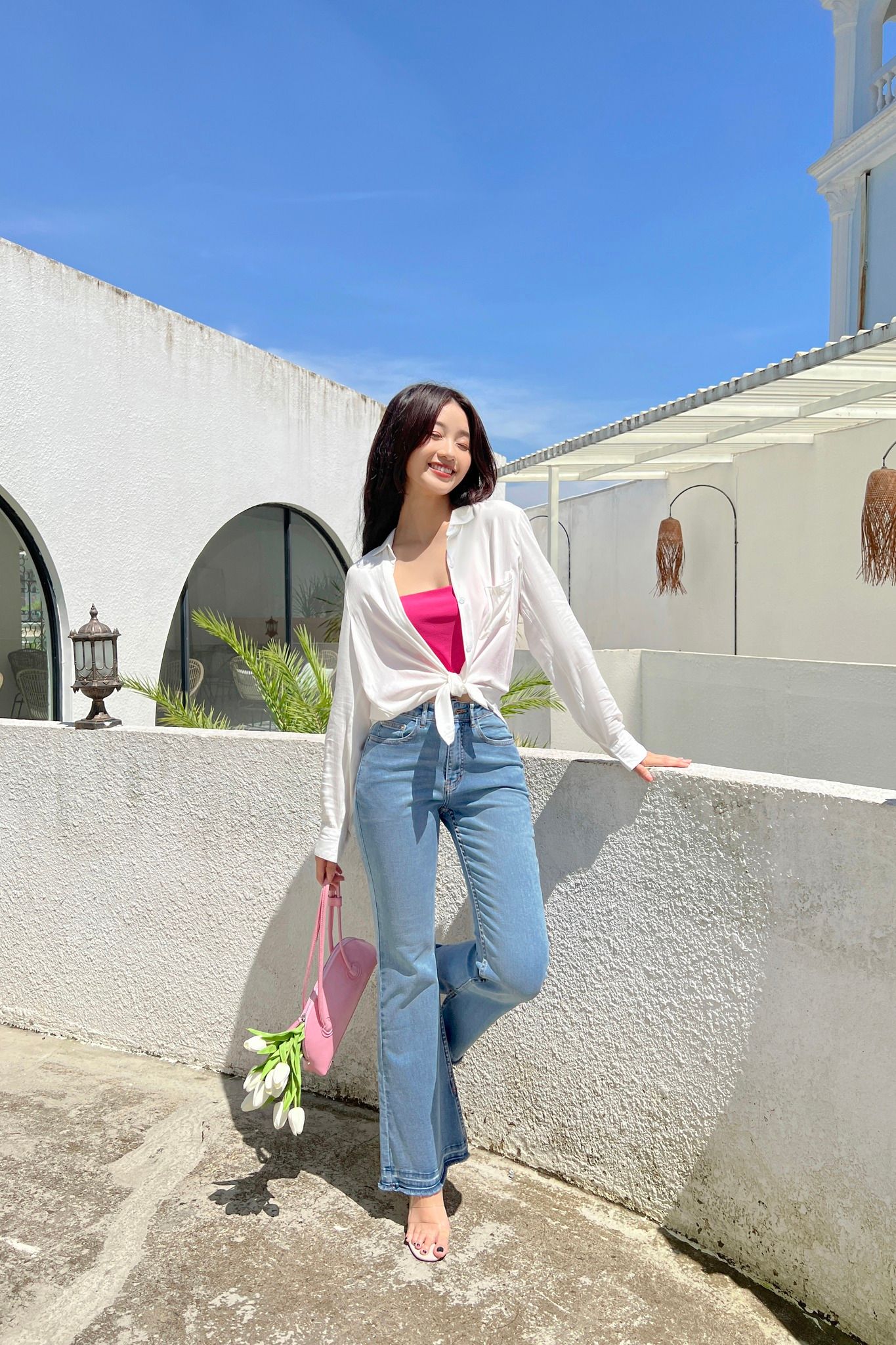 OLV - Quần Ripped Flare Jeans