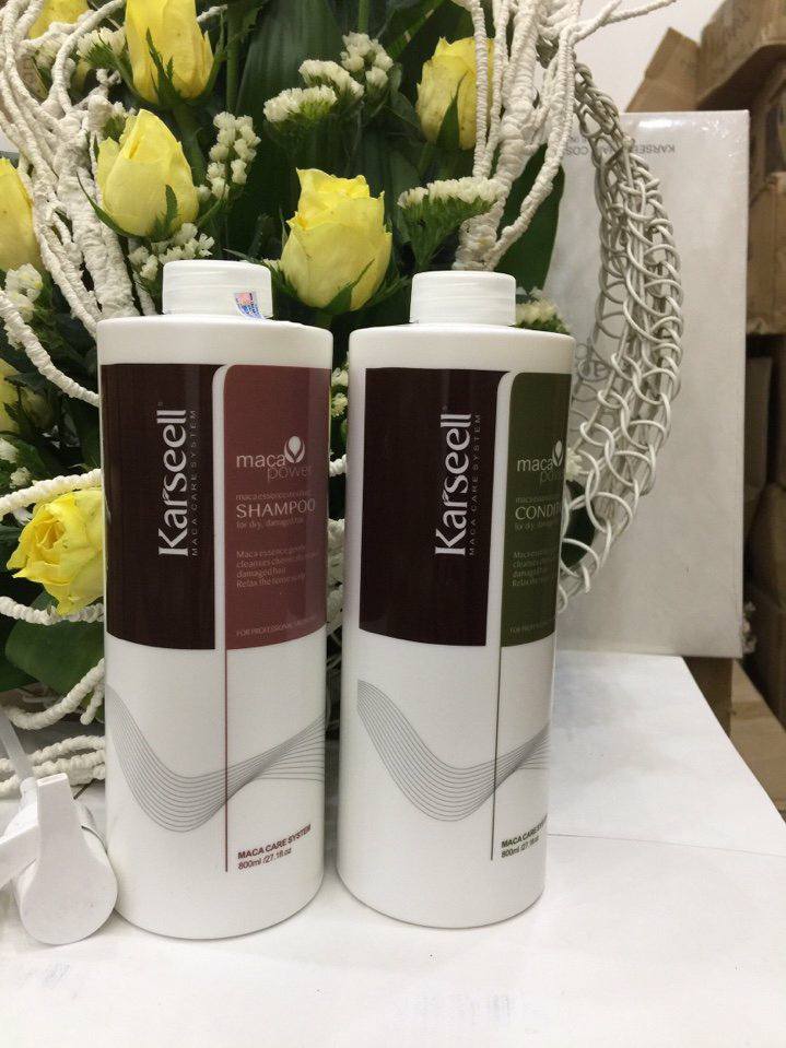 Bộ gội xả Karseell Maca siêu mềm mượt 800 ml