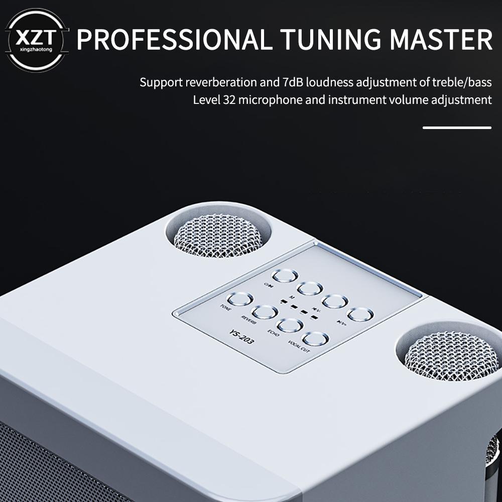 Micrô không dây mini di động mới Loa nhỏ tương thích Bluetooth Âm thanh Micrô tất cả trong một dành cho bữa tiệc gia đình Karaoke ngoài trời Màu sắc: Xanh dương