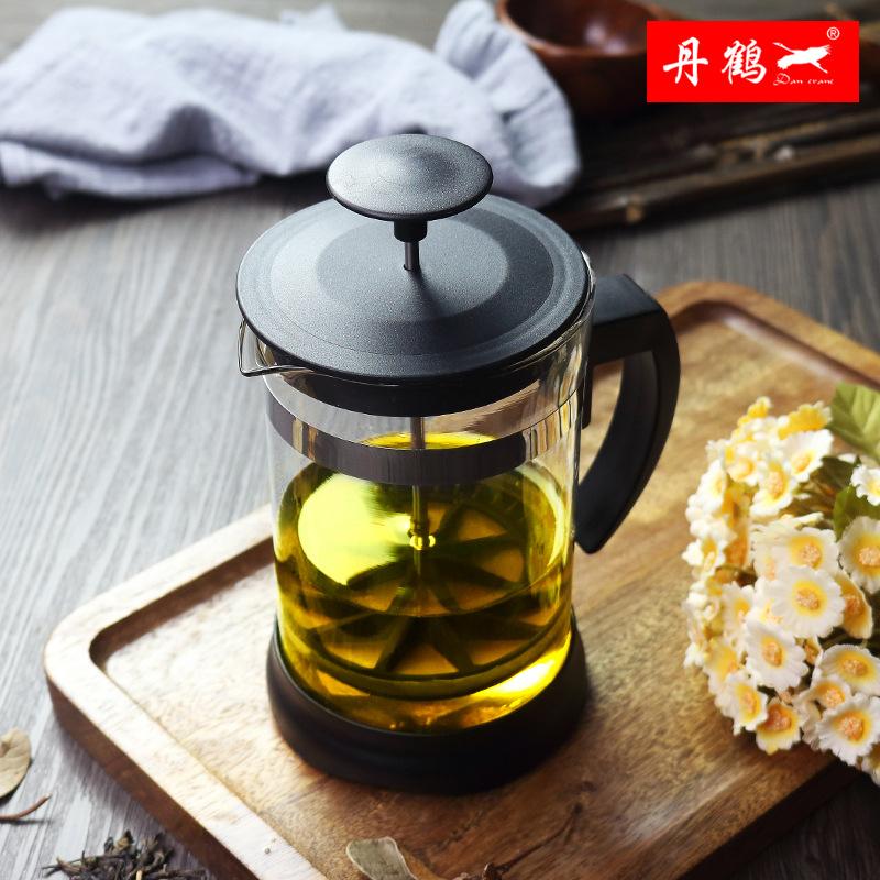 French Press Coffee Maker Coffee Presser Heat-Resistant Glass Pot for Coffee Tea Maker with High-Density Filter