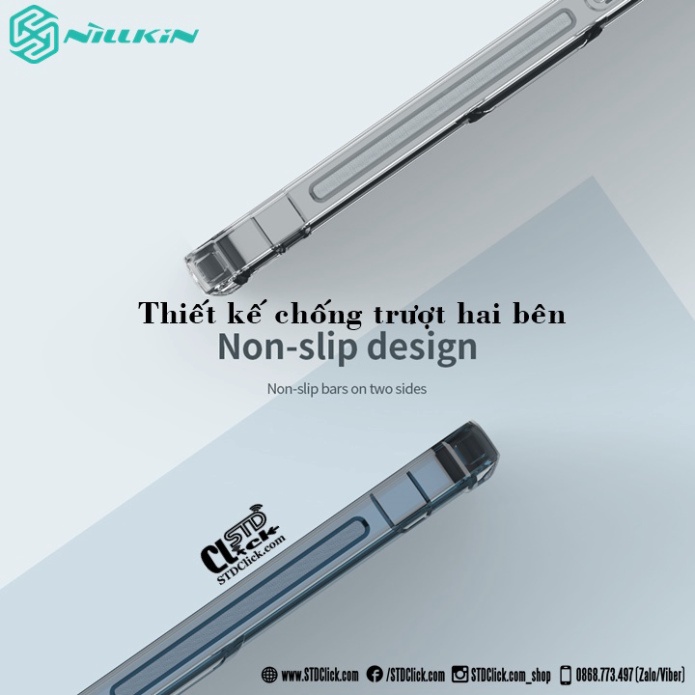ỐP LƯNG DÀNH CHO ĐIỆN THOẠI IPHONE 14 - 14 PRO - 14 PLUS - 14 PRO MAX NILLKIN NATURE TPU PRO LƯNG KÍNH PC TRONG VIỀN DẺO