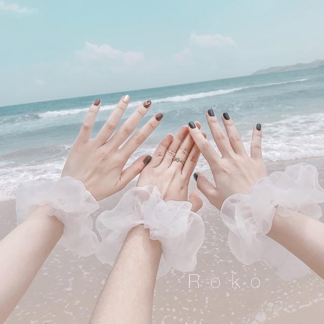 DÂY BUỘC TÓC TRONG SUỐT - SCRUNCHIES ROKO HANDMADE