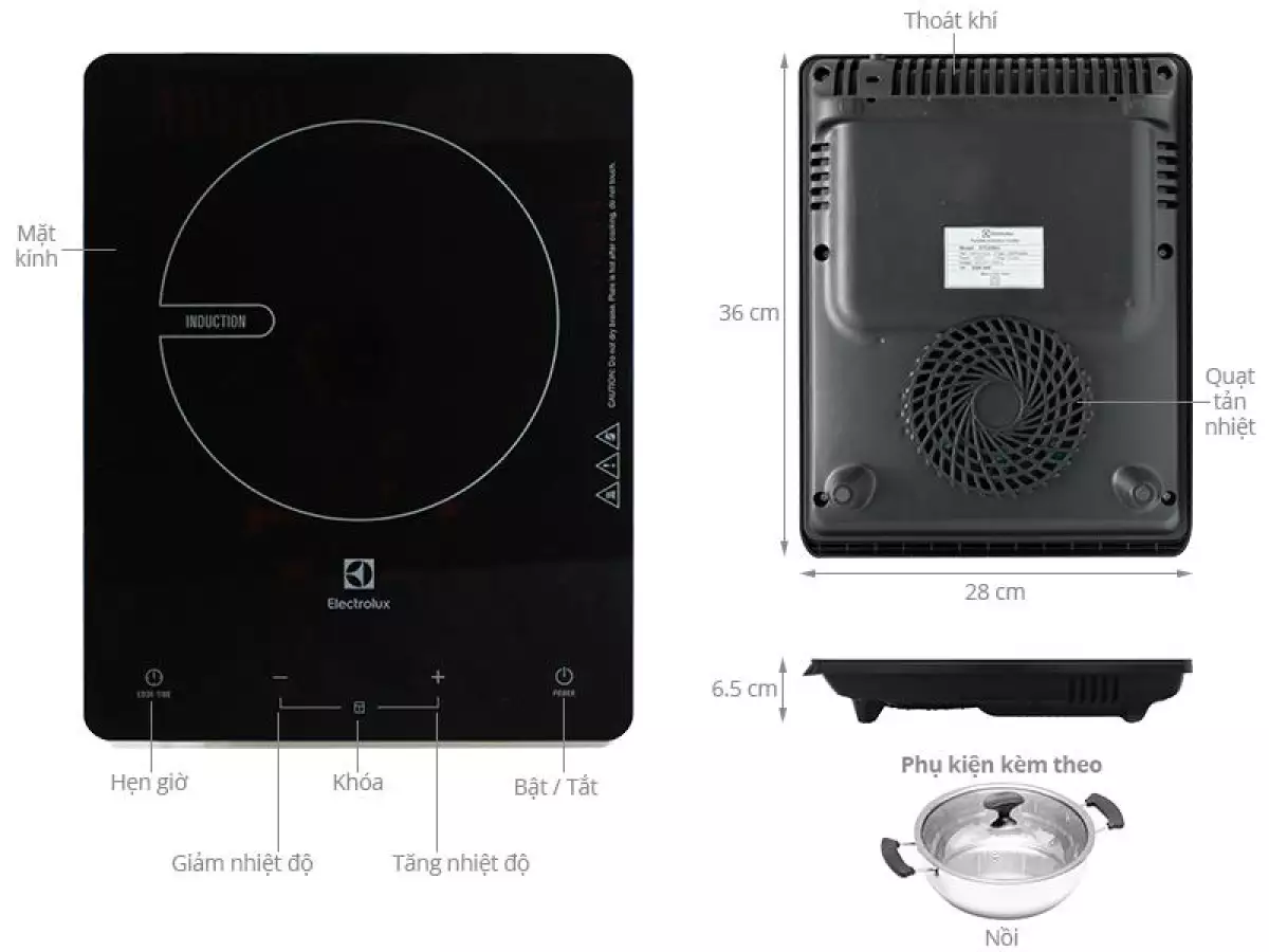 Bếp điện từ Electrolux ETD29MKC - Hàng chính hãng