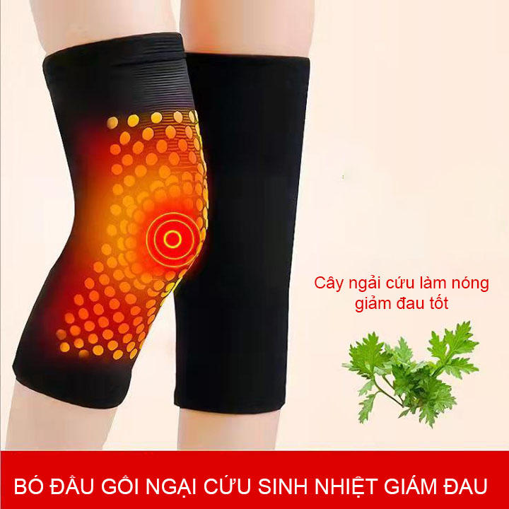 Đôi bó gối ngải cứu, bảo vệ, làm nóng và giảm đau khớp (Loại ngắn 30cm)