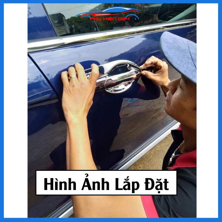 Ốp tay hõm Fadil 2019-2020-2021-2022 vân carbon, mạ crom chống trầy bảo vệ cửa xe ô tô