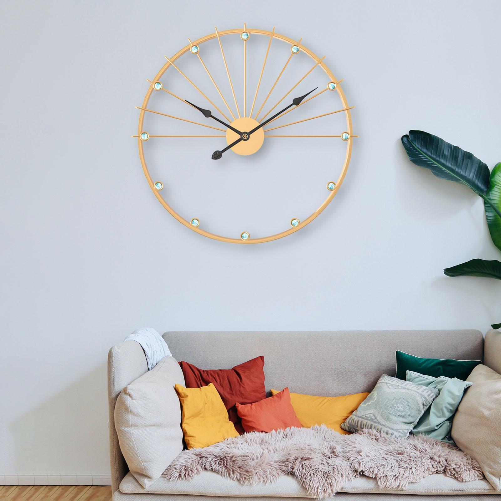 Non Ticking Silent Clock Unique Wall Art Clock for Kitchen Study Living Room