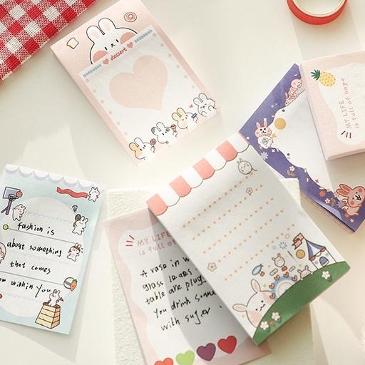 Set 100 tờ giấy ghi chú giấy note giấy to-do list hoạ tiết dễ thương ST441