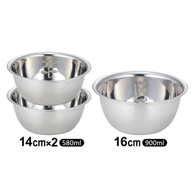 Bộ 5 Âu Trộn, Bát Trộn ,Tô Trộn Inox Có Chia Vạch Cao Cấp Chuyên Dụng Trong Nhà Bếp( TẶNG KÈM DỤNG CỤ VÉT TRỘN NHÀO BỘT TIỆN LỢI)