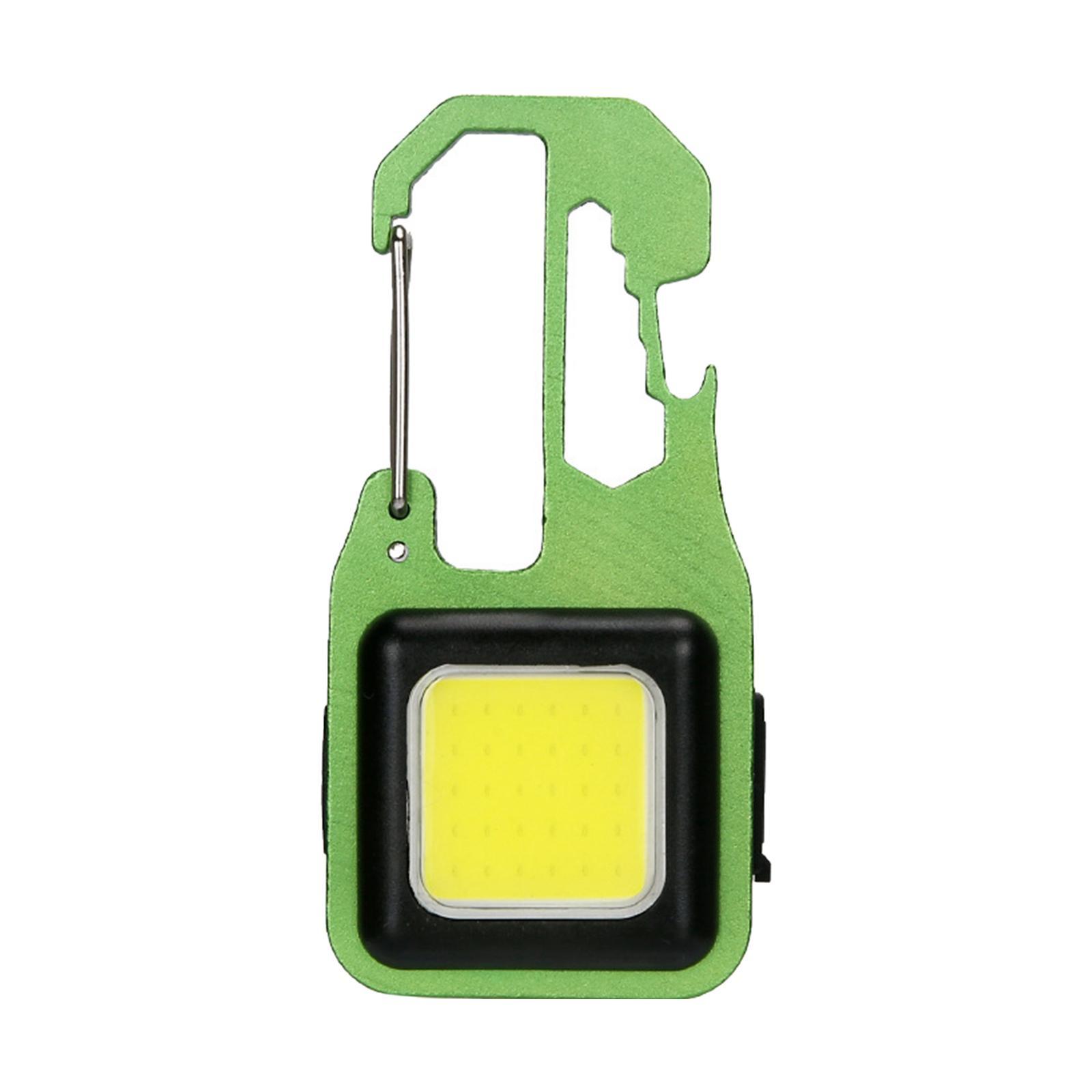 Portable COB flashlights Bottle Opener Keychain Magnet Base Camping Lamp
