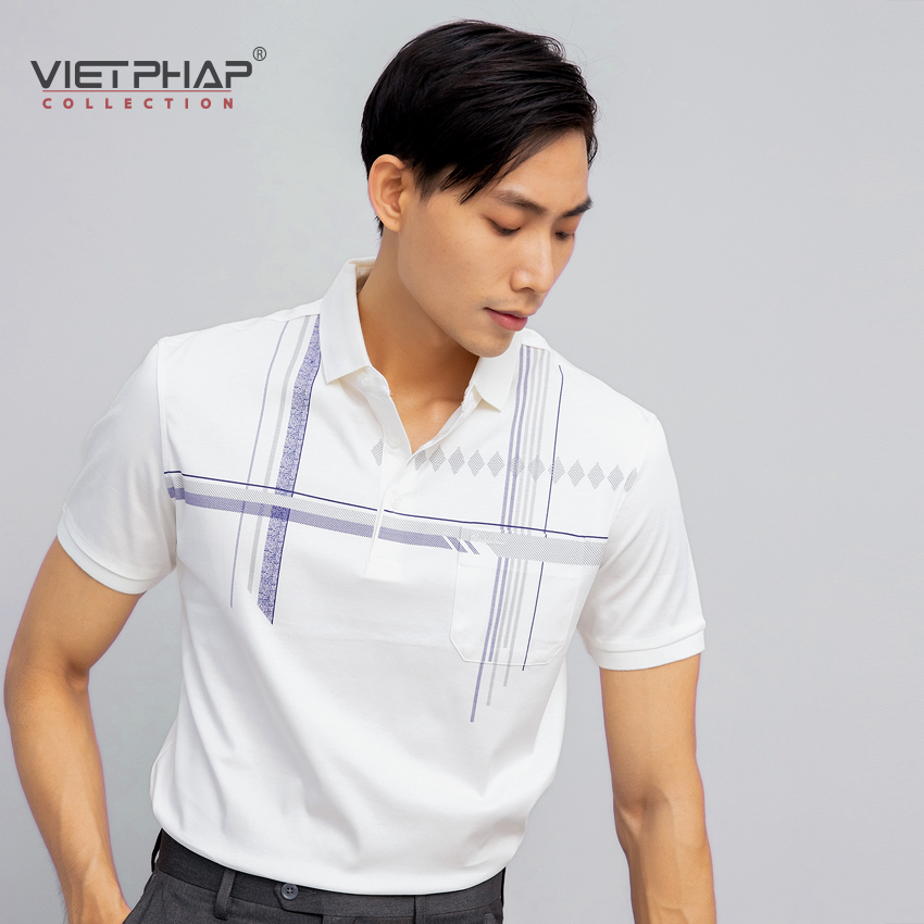 Áo Thun Cotton Lạnh Cao Cấp VIỆT PHÁP / Form Luxury - Chất liệu cotton co dãn và thấm hút mồ hôi tốt 31774