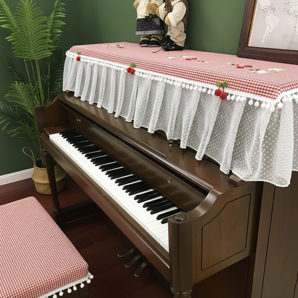 Khăn phủ đàn piano cơ đàn piano điện tử 88 phím sang trọng cổ điển trang trí giáng sinh noel năm mới Tết sinh nhật - HÀNG CHÍNH HÃNG
