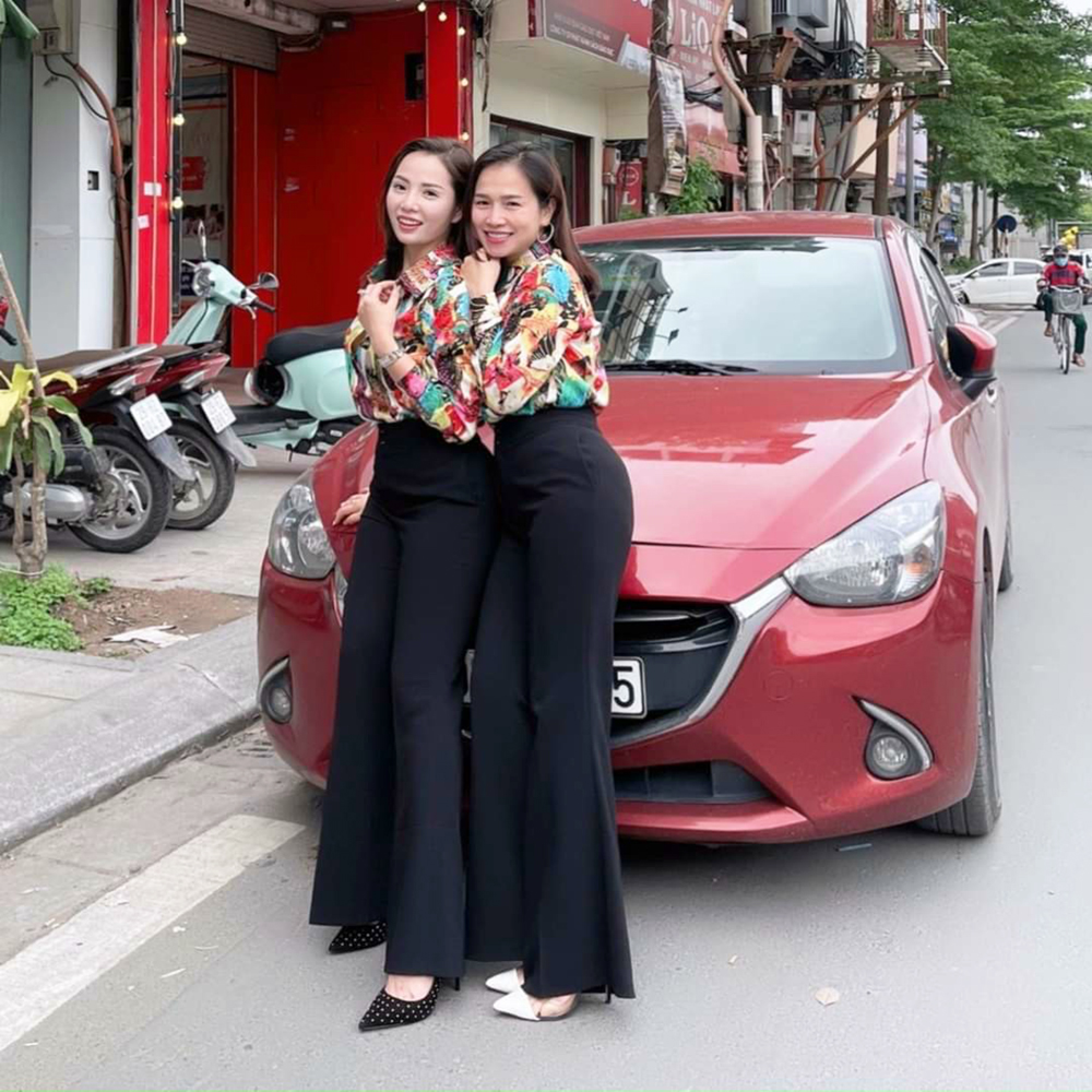 Quần ống rộng Hiền Trần BOUTIQUE lưng cạp cao 2 cúc baggy vải nữ dài suông loe culottes màu đen