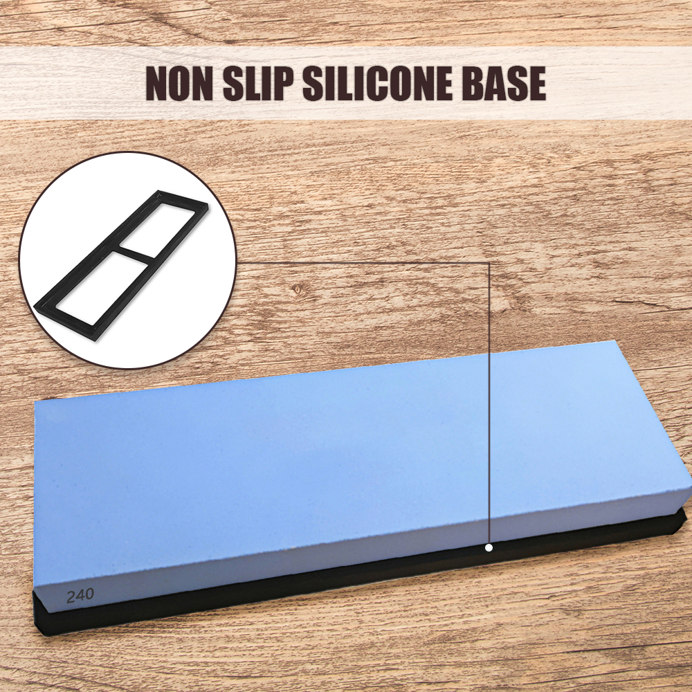 Đá mài với đế silicone không trượt Sharpening Stone with Non Slip Silicone Base 240 Grit