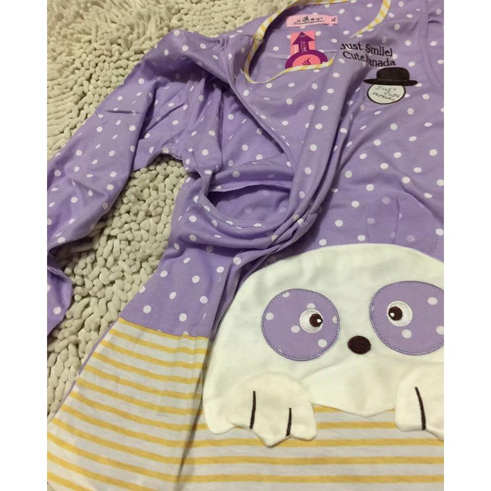 Bộ bầu  dài tay mặc nhà cho con bú