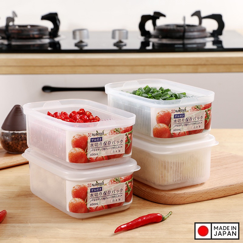 Hộp đựng thực phẩm 2 lớp 600ml - Hàng Nội Địa Nhật Bản