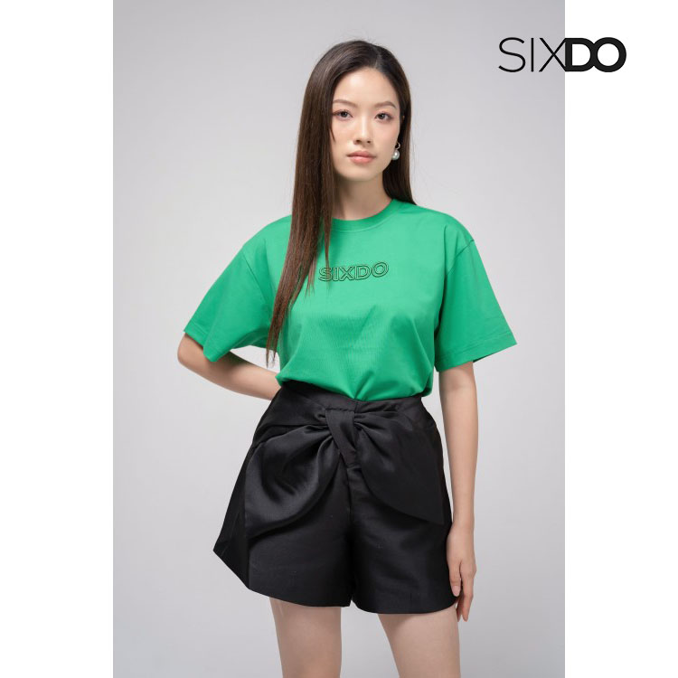 Áo phông chữ thêu SIXDO thời trang nhiều màu