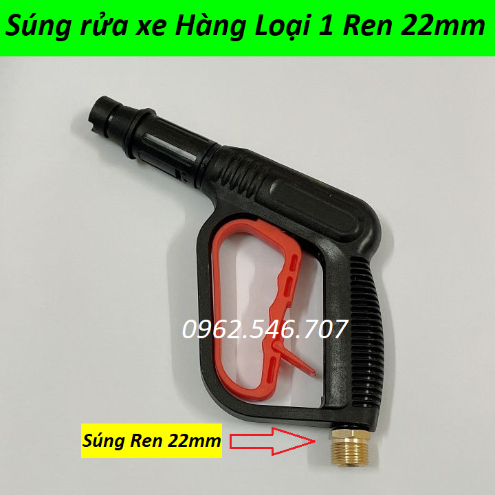 Súng rửa xe - vòi xịt  rửa xe áp lực ren ngoài phi 22 hoặc 14 siêu mạnh