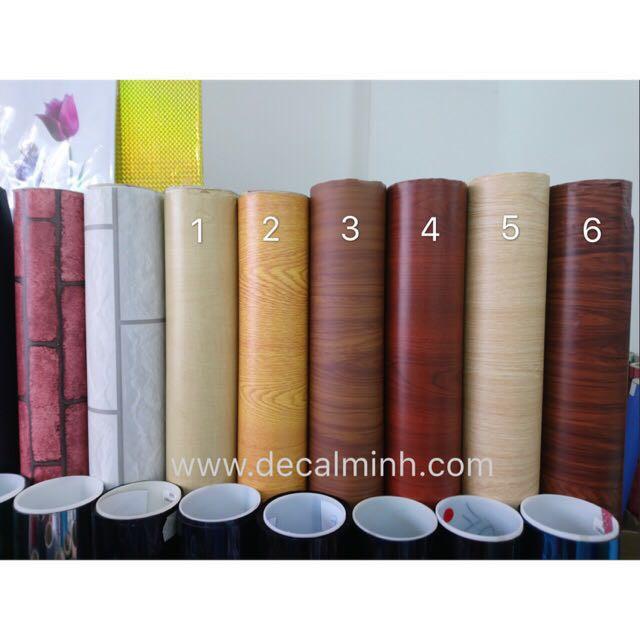Combo 6m / 8m / 10m decal Vân Gỗ có keo sẵn