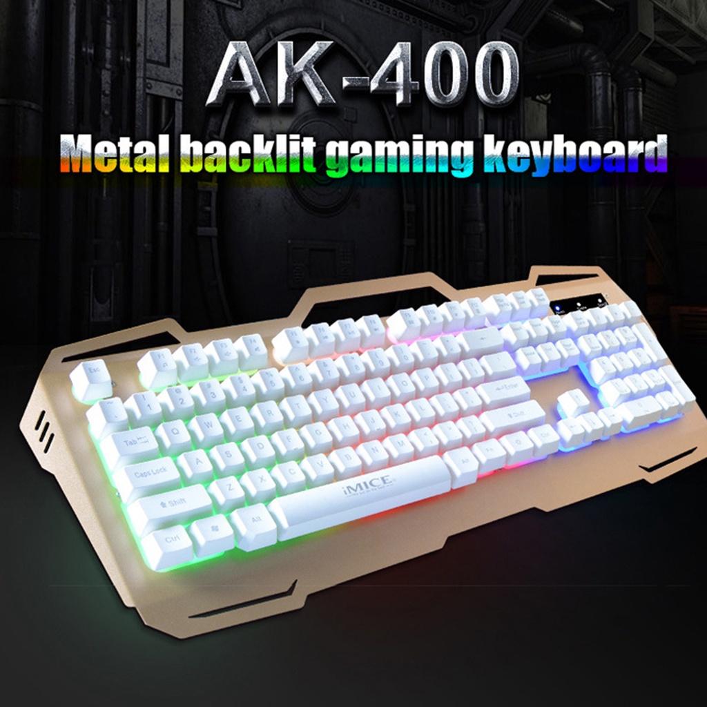 Bàn phím chơi game IMICE AK-400 tích hợp đèn LED nhiều màu sắc cho máy tính