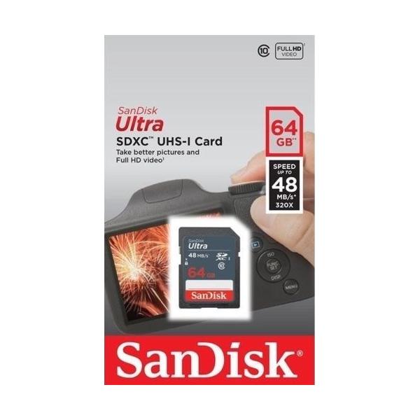 Thẻ nhớ SD Sandisk Ultra 48MB - 64GB - Hàng chính hãng