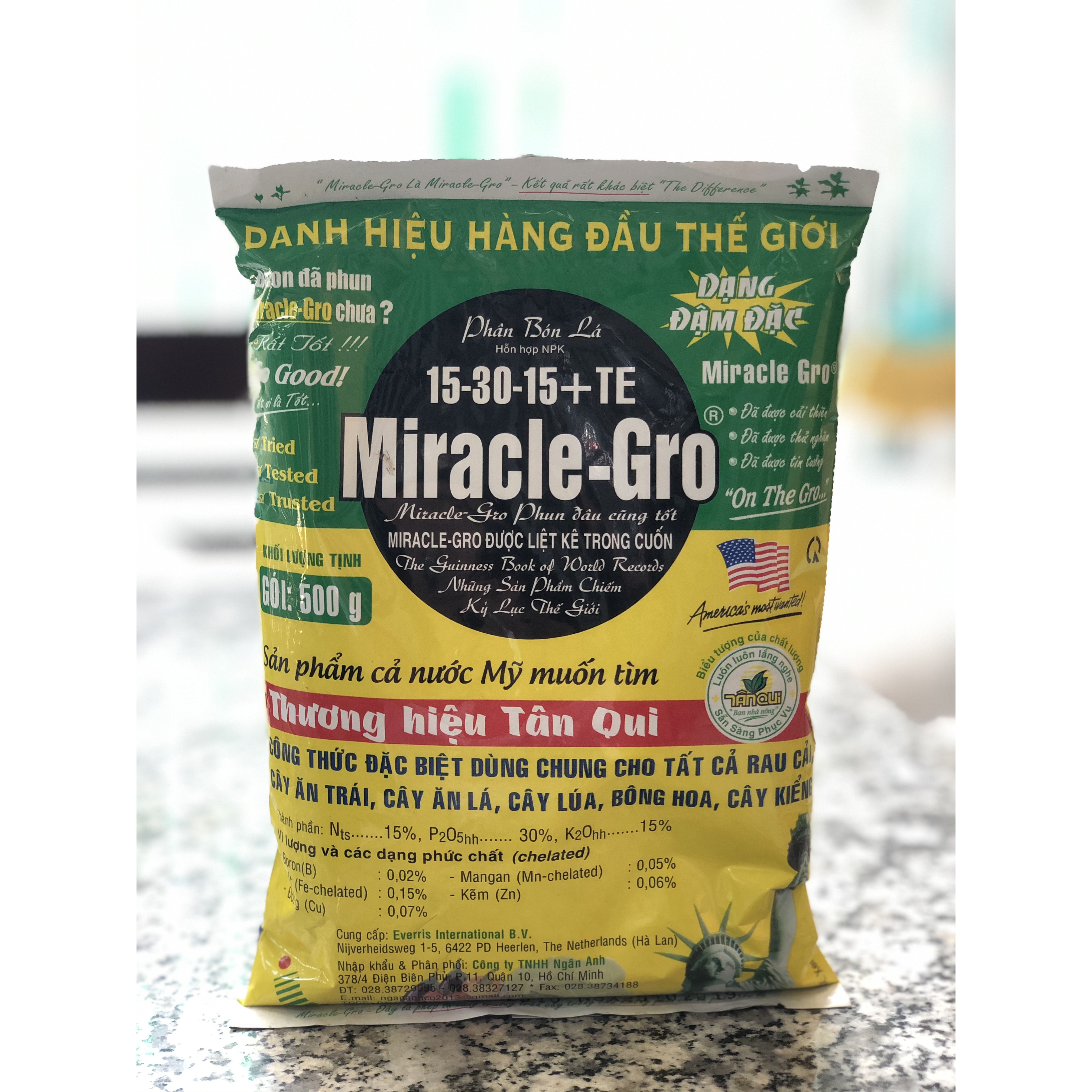 Phân bón lá MIRACLE - PRO, Danh hiệu hàng đầu thế giới, công thức đặc biệt dùng chung cho tất cả rau cải, cây ăn trái, cây ăn lá, cây lúa, bông hoa, cây kiểng