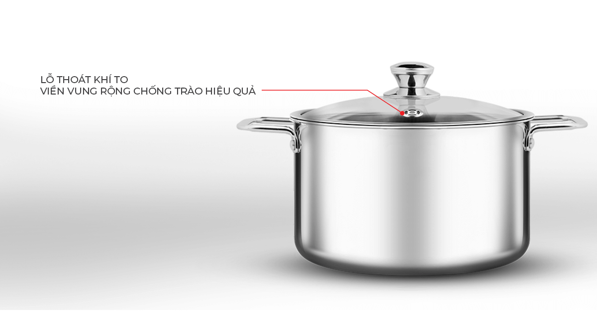 Nồi Inox 3 lớp đáy liền Elmich Trimax classic 2405OL 16cm, 2408OL 24cm, Hàng chính hãng, dùng được mọi loại bếp -JoyMall