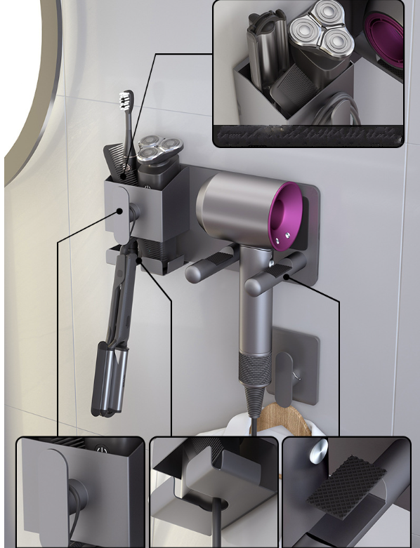 Giá treo máy sấy tóc dán tường không cần khoan Sanitary Ware MD-571000