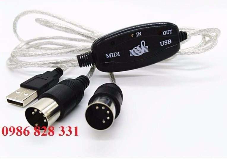 Cáp Midi to USB cho đàn Organ kết nối Máy tính
