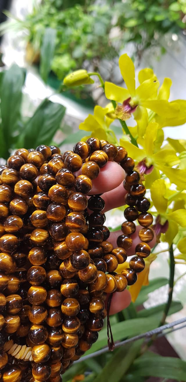 Vòng tay phong thuỷ may mắn nữ đá mắt hổ tự nhiên vàng nâu bóng mượt đẹp Size nữ vòng hạt 8mm Vòng hợp nữ mệnh kim mệnh thổ mệnh Thủy đeo tay đẹp ạ