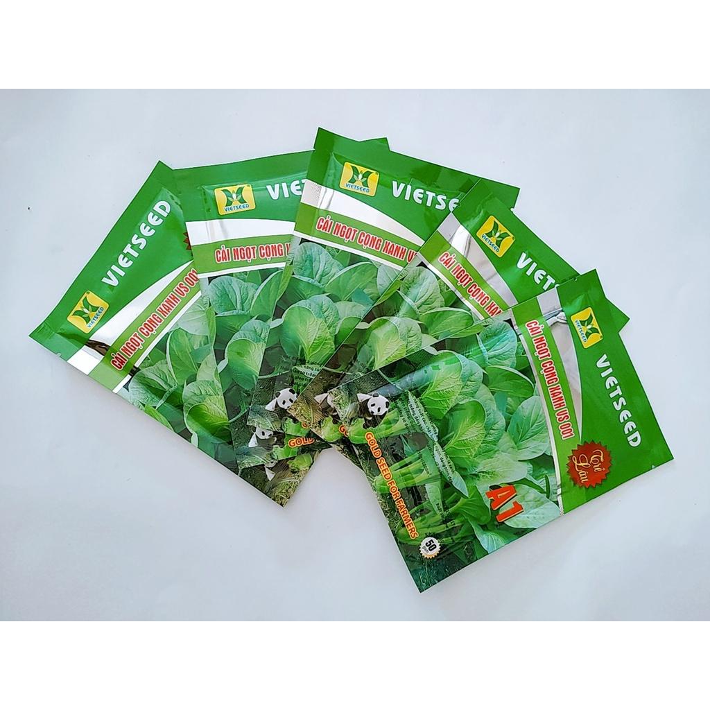 Hạt giống cải ngọt cọng xanh VS 001 chịu nhiệt tốt, năng suất cao, dễ trồng gói 50g