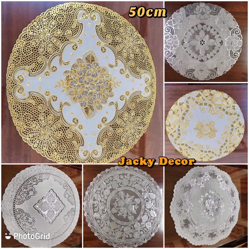 Khăn Trải bàn Ren Hoa 50cm hình tròn - HÀNG ĐẸP