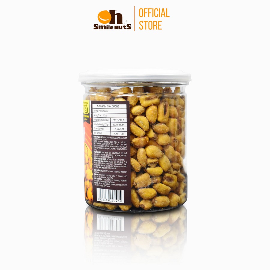 Bắp Sấy Giòn Smilenuts vị Mật Ong &amp; Bù Tạt hộp 140g _ Nhập khẩu từ Tây Ban Nha _ Bắp sấy giòn rụm, thơm ngon, tẩm vị vừa ăn _ phù hợp ăn vặt, snack bắp rang/sấy hảo hạng