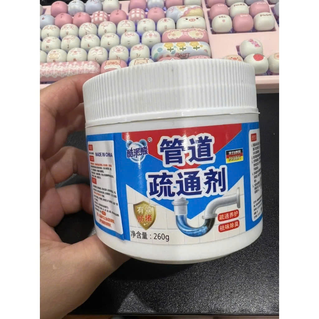 Bột thông cống cực mạnh bột thông bồn cầu, bồn rửa bát, đường ống, chai 260gram