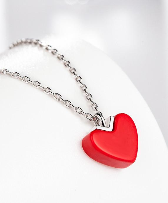 Bộ trang sức thời trang nữ trái tim đỏ