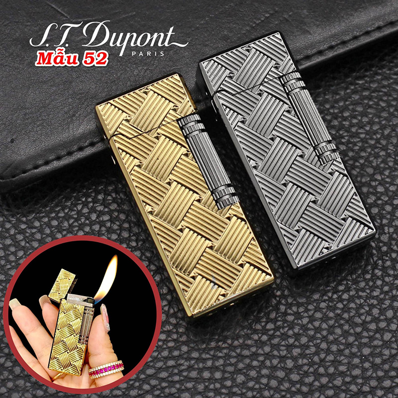Bật Lửa Dupont Broad Hình Vân Mây Tre Đan – Xài Gas