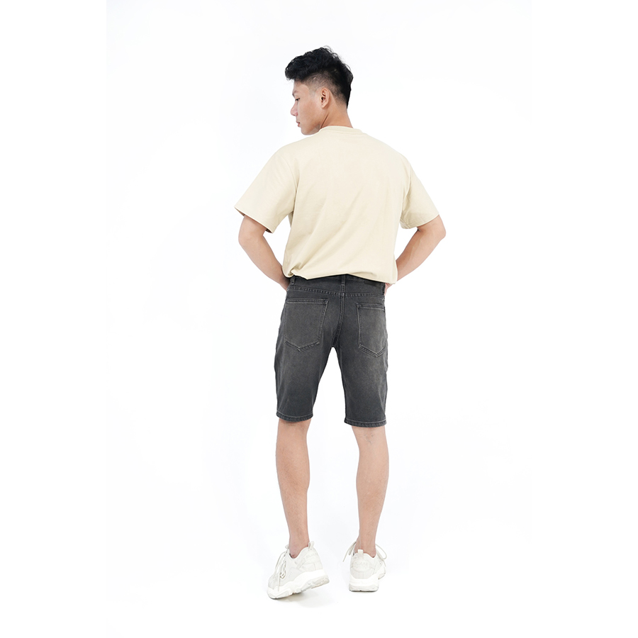 Quần Short Jeans Nam Cao Cấp HUNTER X-RAYS Form Slimfit Thun Màu Xám Nam Tính S48