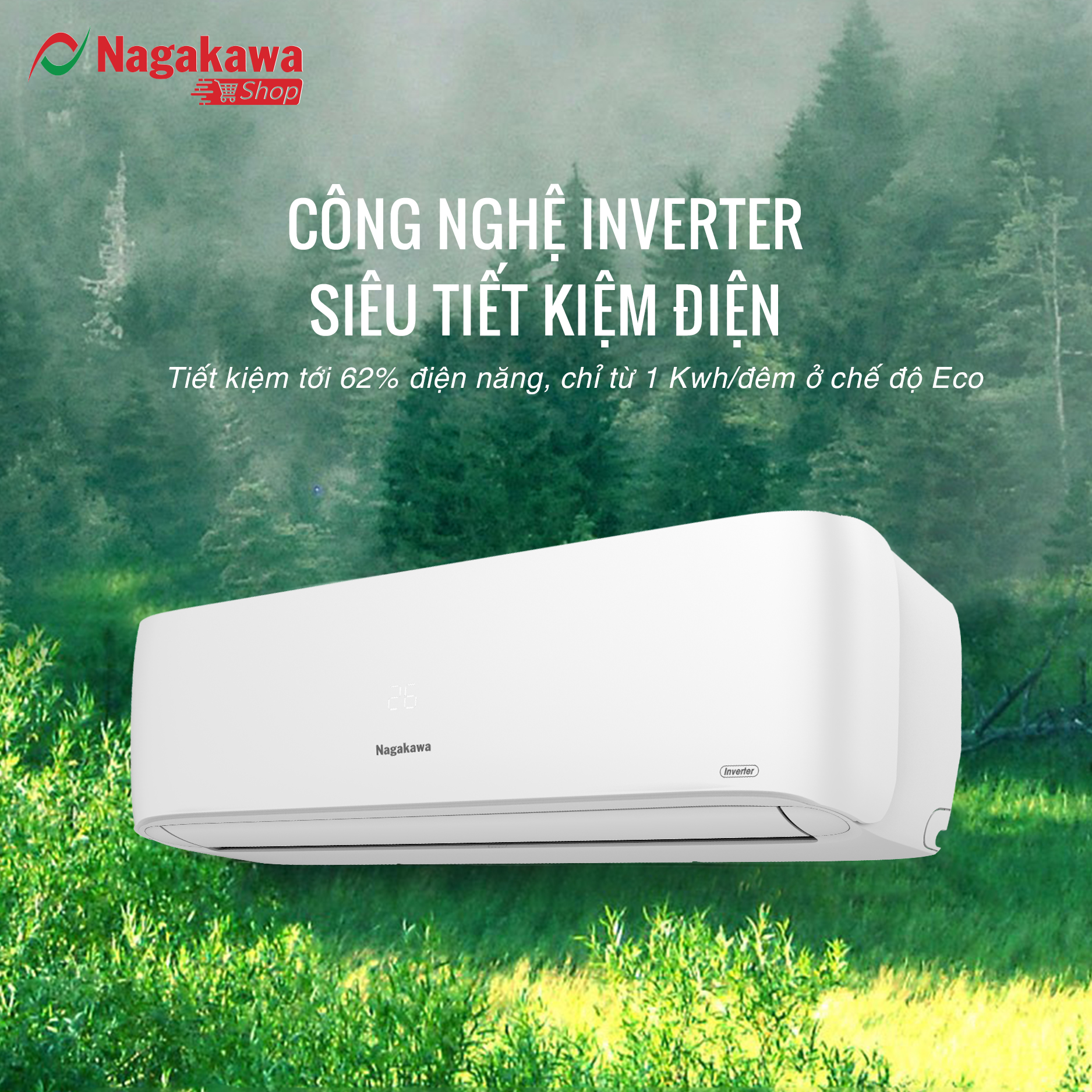 Điều hòa 1 chiều Inverter 12000BTU/H NIS-C12R2H12 - Hàng chính hãng