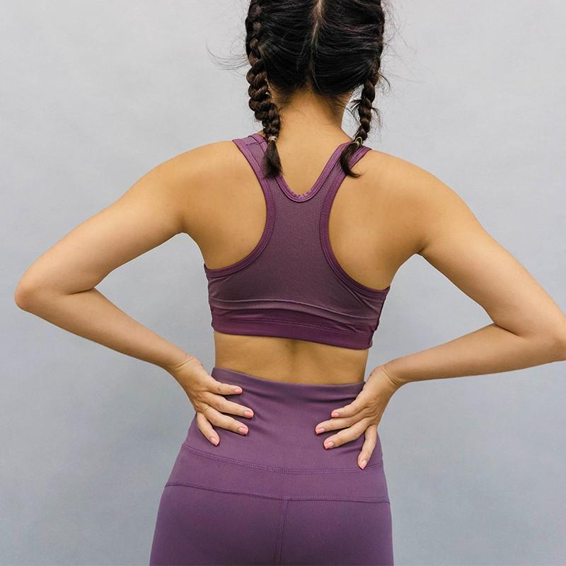 Set Tập Gym, Yoga Quần Dài Phối Lưới + Áo Bra Có Mút CH00005