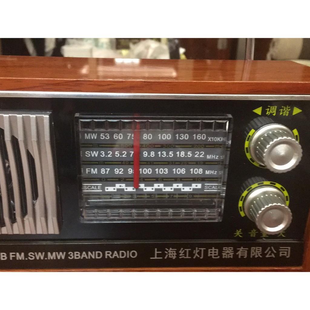ĐÀI RADIO GỖ GIẢ CỔ HỒNG ĐĂNG HONGDENG HD-753B hàng nhập khẩu