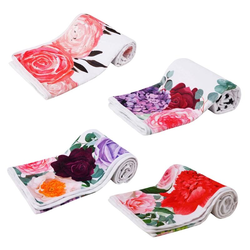 Chăn Bộ Bé Mềm Mại Dép Nỉ Chụp Ảnh Hàng Tháng Ảnh Sơ Sinh Trẻ Em Hoạt Hình Voi Cột Mốc Ngủ Tắm Bò Thảm