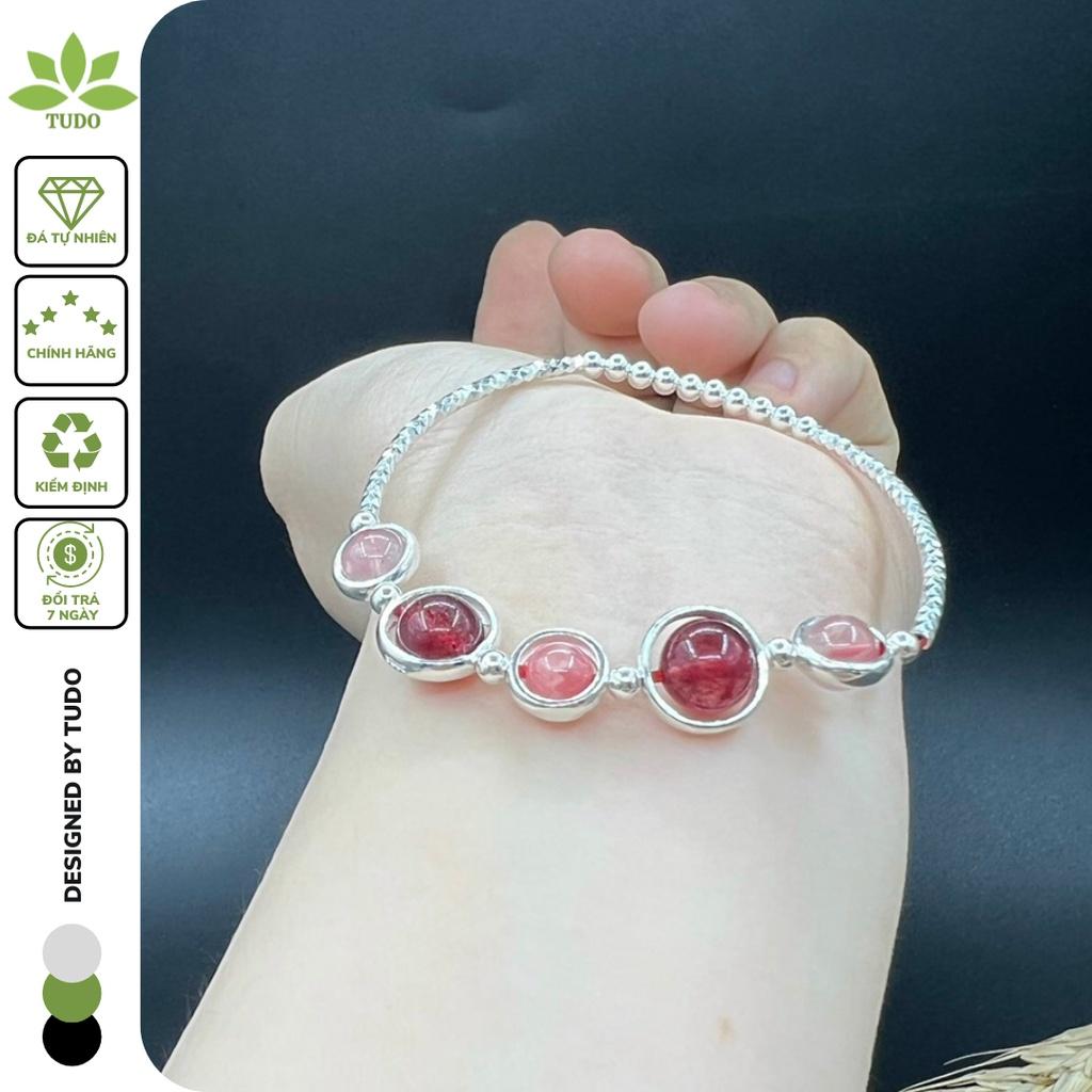 Vòng Tay Nữ Đẹp - Vòng Phong Thủy Mệnh Hỏa, Thổ TUDO VCBTADH VCBTAH Charm Khung Tròn B50K400